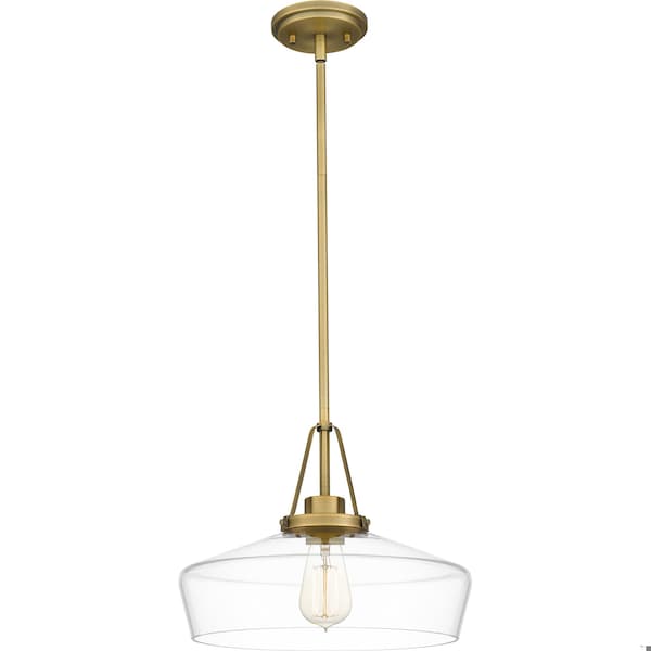 Quoizel Haven 1-Light Aged Brass Pendant QP5584AB - main